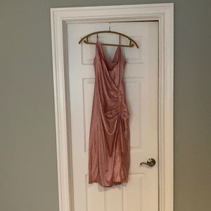 Bloomingdales satin leopard tank dress